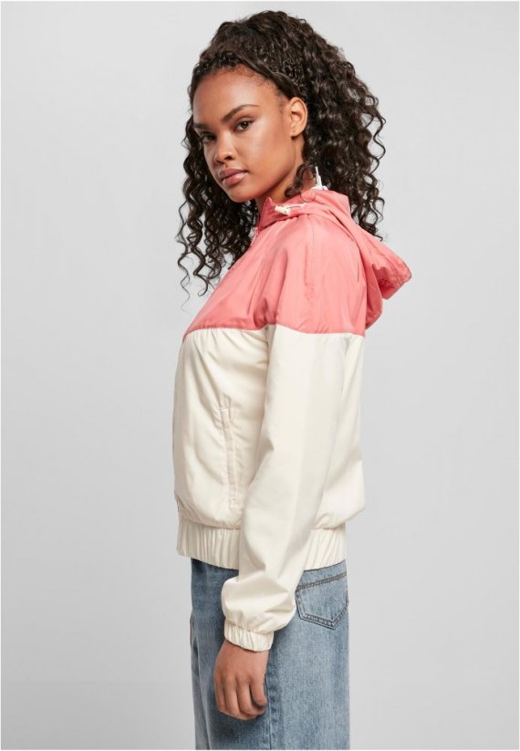 Růžovo béžová dámská jarní/podzimní bunda Urban Classics Ladies Arrow Windbreaker