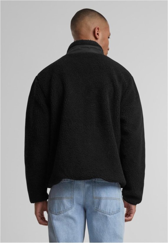 Teddy Jacket With Stand Up Collar black S - black