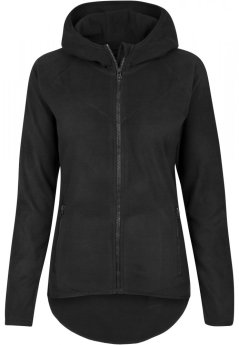 Ladies Polar Fleece Zip Hoody - black