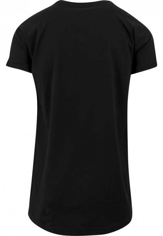 T-shirt Long Shaped Turnup Tee - black