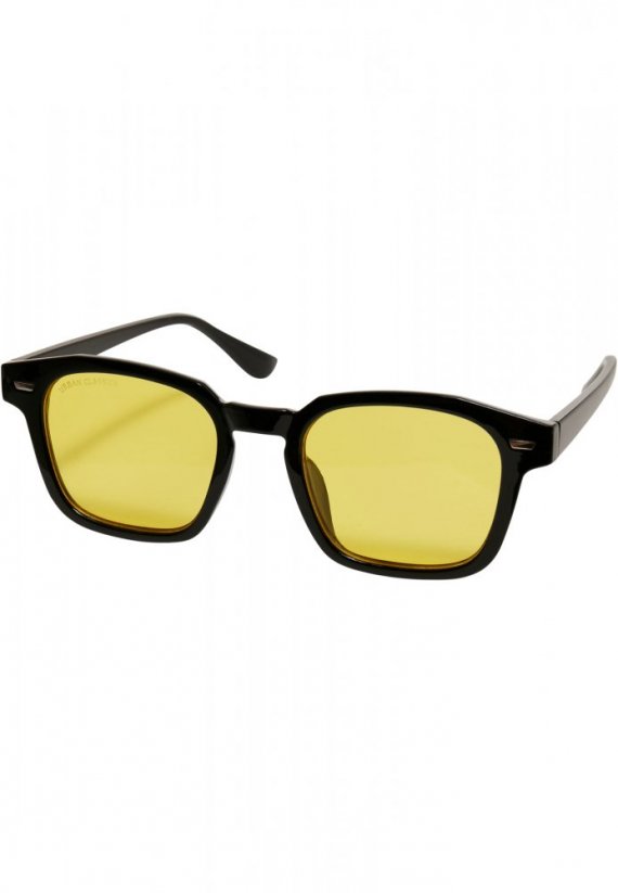 Čierno/žlté slnečné okuliare Urban Classics Maui s puzdrom