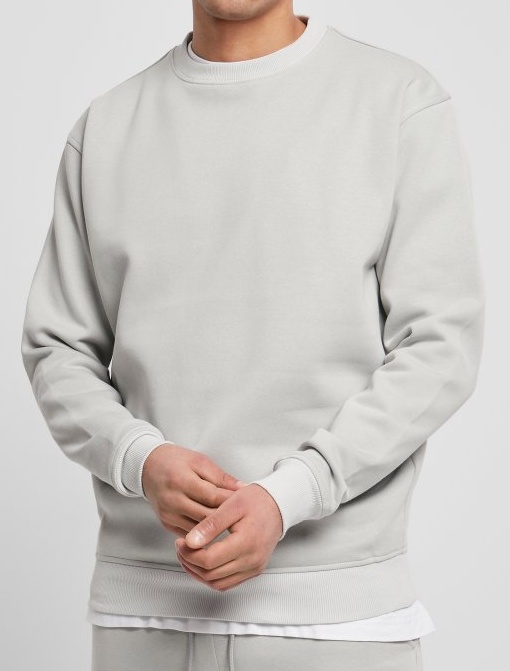 Světle šedá pánská mikina Urban Classics Crewneck Sweatshirt