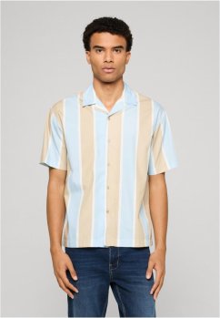 Summer Stripe Resort Shirt black/white XL - wetsand/freezeblue