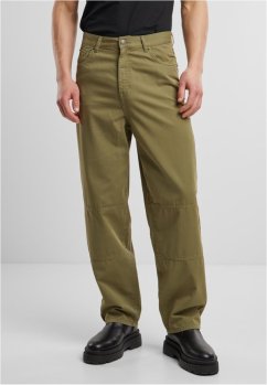 90es Pants With Dividing Seams - olive