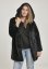 Dámský kabát Urban Classics Hooded Teddy - černý
