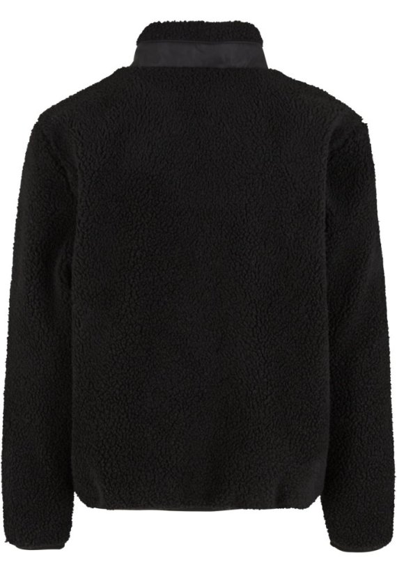Teddy Jacket With Stand Up Collar black S - black