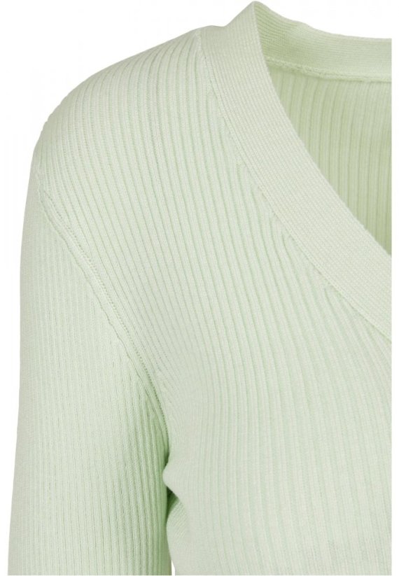 Dámský svetr Urban Classics Ladies Short Rib Knit Cardigan - lightmint