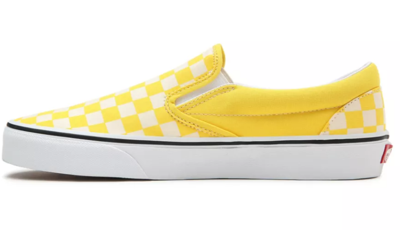 Boty Vans Classic Slip-On checkerboard cyber yelow/true white