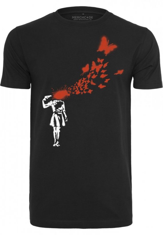 T-shirt Banksy Butterfly Tee black