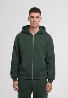 Fluffy Zip Hoody - forest