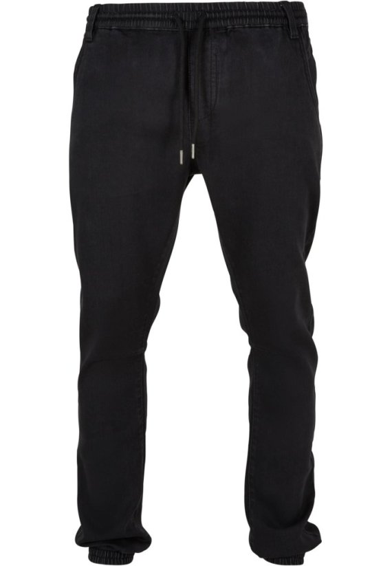 Knitted Denim Jogpants - realblack washed