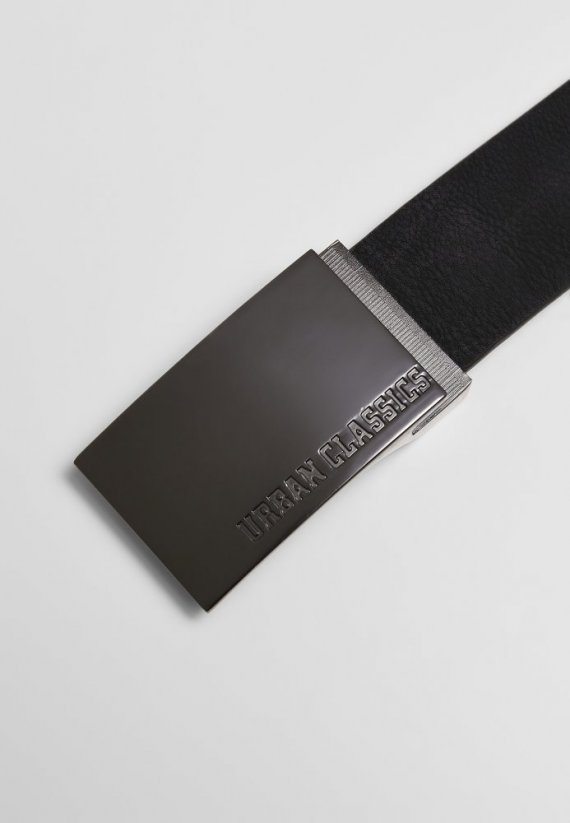 Pásek Urban Classics Imitation Leather Business Belt - black