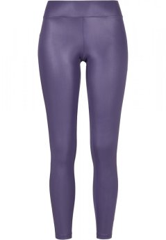 Dámské legíny Urban Classics Imitation Leather - fialové
