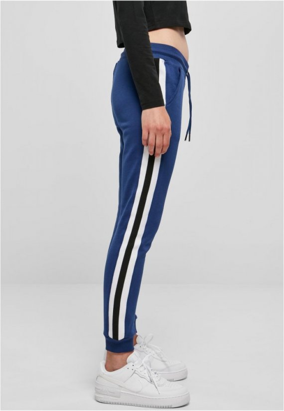 Damskie spodnie dresowe Urban Classics College Contrast Sweatpants - niebieski