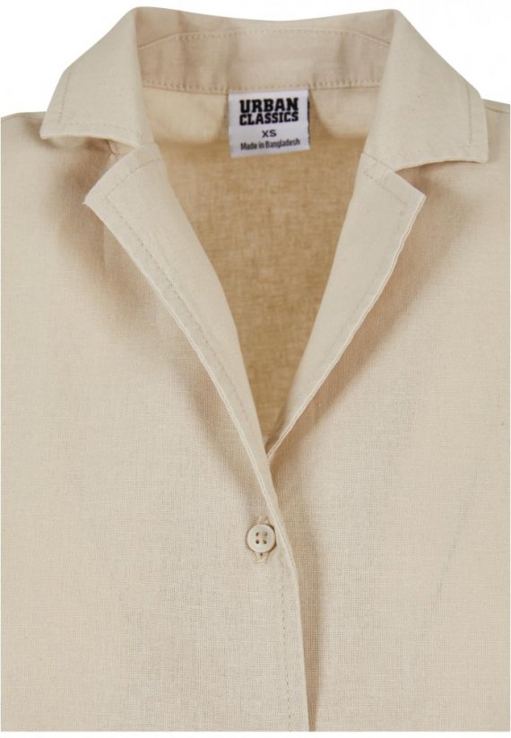 Ladies Linen Mixed Resort Shirt - softseagrass