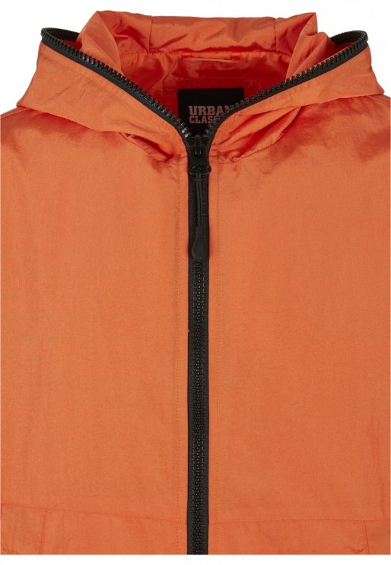 Full Zip Nylon Crepe Jacket - mandarin