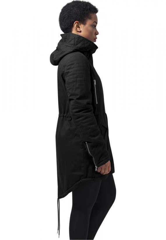 Bunda Urban Classics Ladies Sherpa Lined Cotton Parka - black