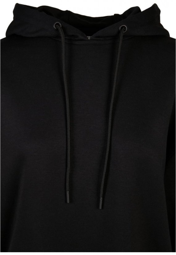 Černá dámská mikina Urban Classics Modal Terry Long Hoody Dress