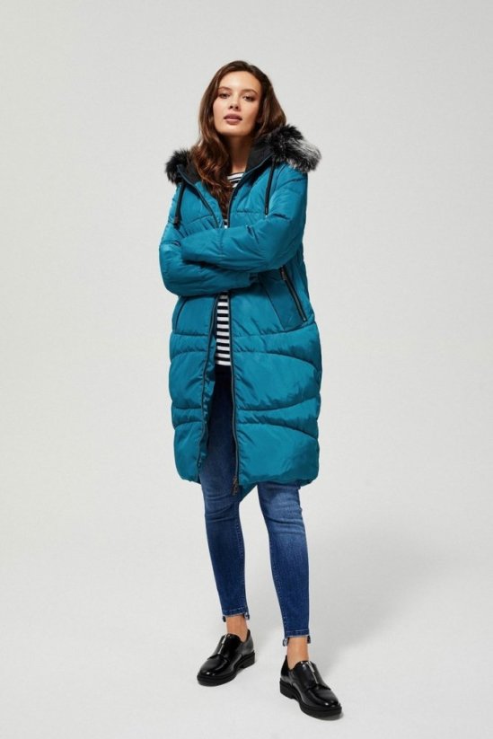 Kabát Moodo Z-KU-3306 teal green