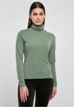 Ladies Modal Turtleneck Longsleeve - salvia