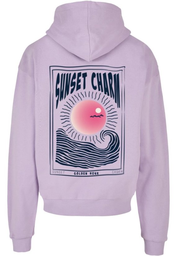 Sunset Charm Oversized Hoody black 5XL - lilac