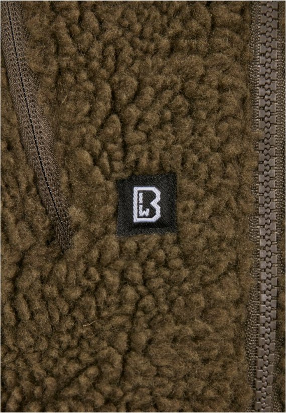 Pánská bunda Brandit Teddyfleece Worker Pullover - olivová