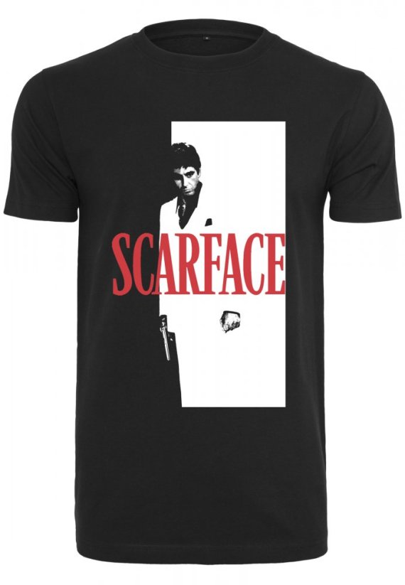 Męska koszulka z logo Merchocode Scarface – czarna