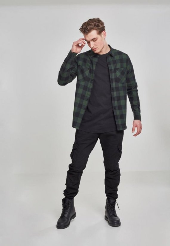 Checked Flanell Shirt - blk/forest