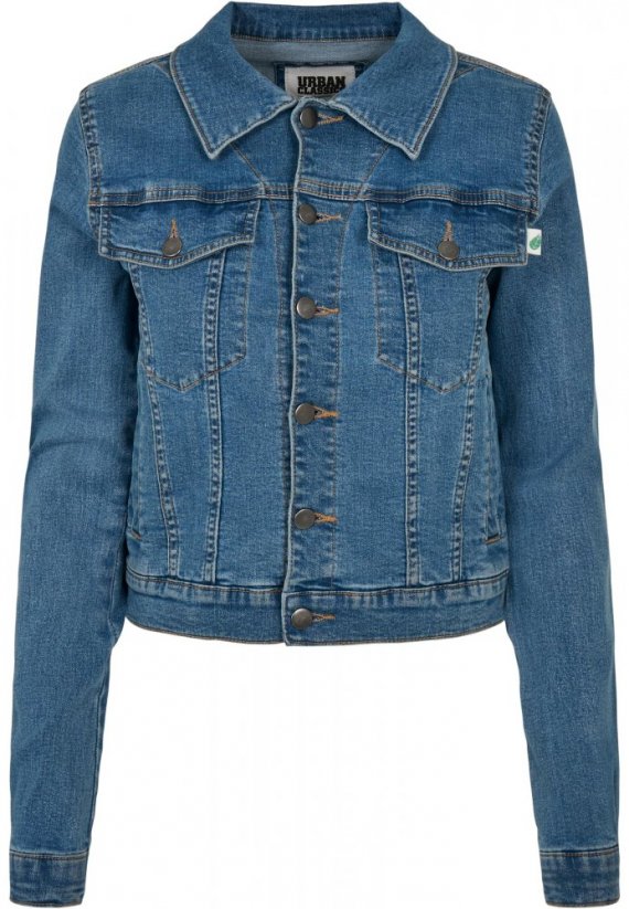 Modrá dámská džínová bunda Urban Classics Ladies Organic Denim Jacket
