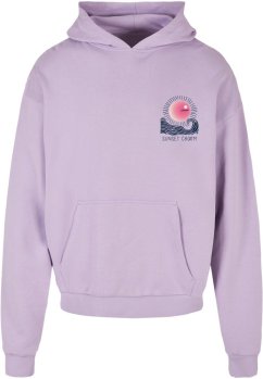Sunset Charm Oversized Hoody black 5XL - lilac