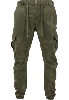 Camo Cargo Jogging Pants - olive camo