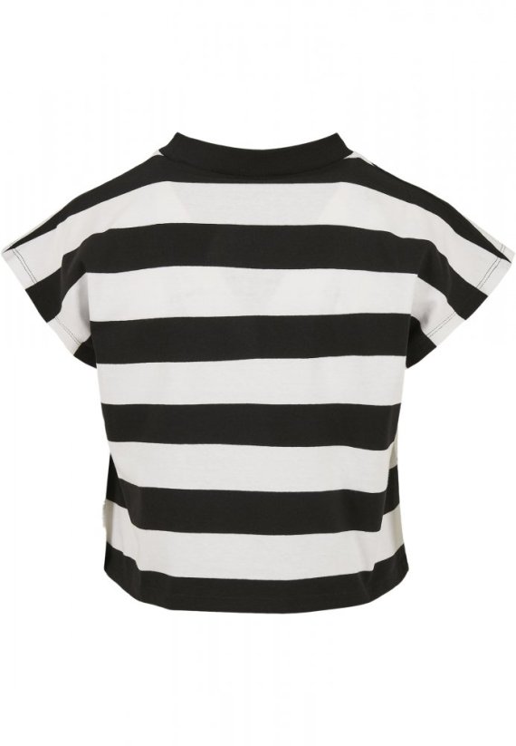 Čierno/biele dámske tričko Urban Classics Stripe Short