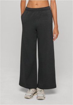 Ladies Fluffy Wideleg Trackpants - charcoal