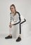 Bunda Urban Classics Ladies Short Striped Crinkle Track Jacket - white/black