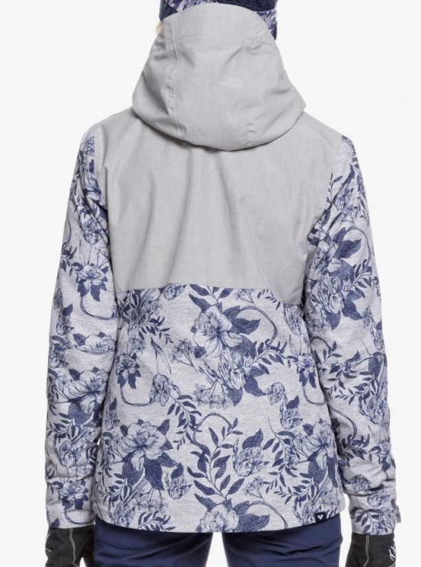 Bunda Roxy Jetty 3v1 heather grey botanical flowers
