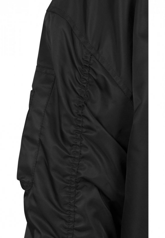 Čierna pánska bomber bunda Urban Classics Hooded Oversized s kapucňou