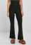 Ladies High Waist Rib Flared Leggings - black