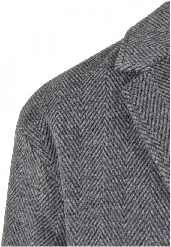 Sivý pánsky kabát Urban Classics Classic Herringbone Coat