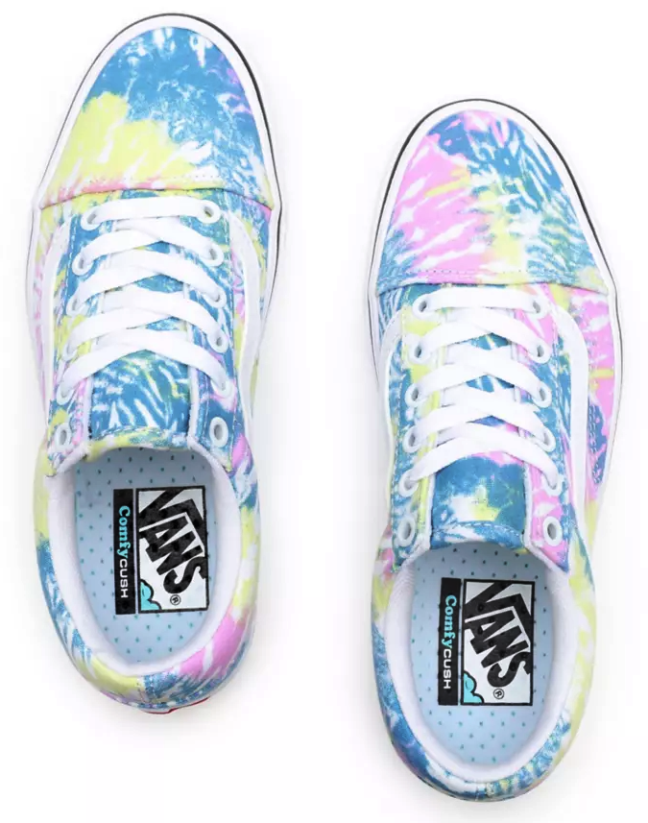 Boty Vans Comfycush Old Skool tie dye orchid/true white