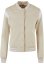 Ladies Inset College Sweat Jacket - softseagrass/white