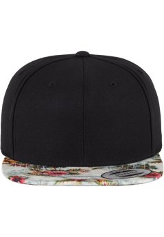 Unisex kšiltovka Urban Classics Floral Snapback - potisk na kšiltu