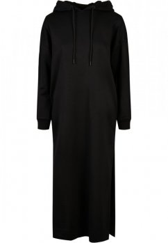 Dámská mikina Urban Classics Modal Terry Long Hoody Dress - černá
