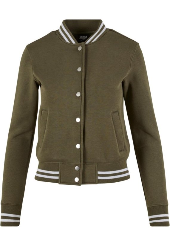 Ladies College Sweat Jacket - olive/olive