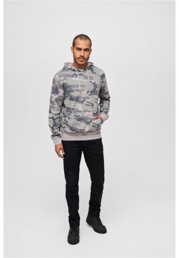 Maskáčová pánska mikina Brandit Sweathoody - grey camo