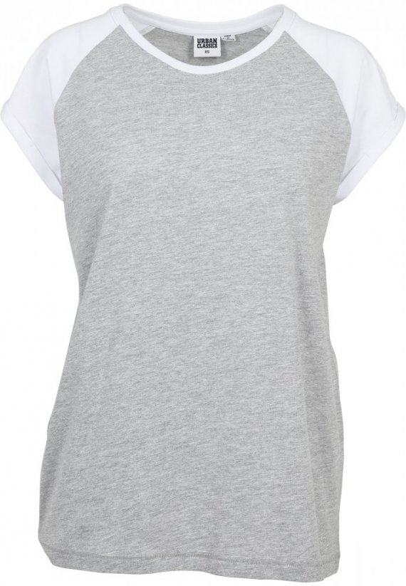 Koszulka Urban Classics Ladies Contrast Raglan Tee - grey/white