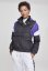 Bunda Urban Classics Ladies 3-Tone Padded Pull Over Jacket - black/ultraviolet/white