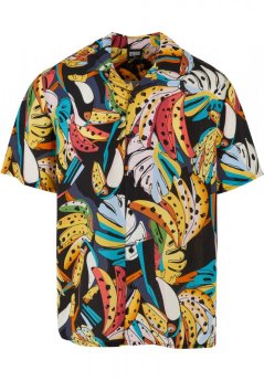 Pánská košile Urban Classics Viscose AOP Resort Shirt - barevná