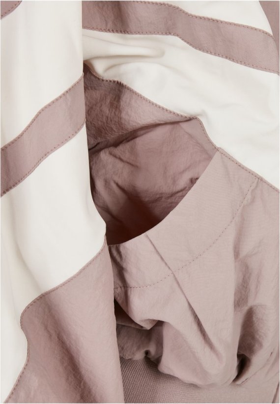 Ladies Crinkle Batwing Jacket - duskrose/whitesand