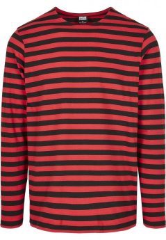 Regular Stripe LS - firered/blk
