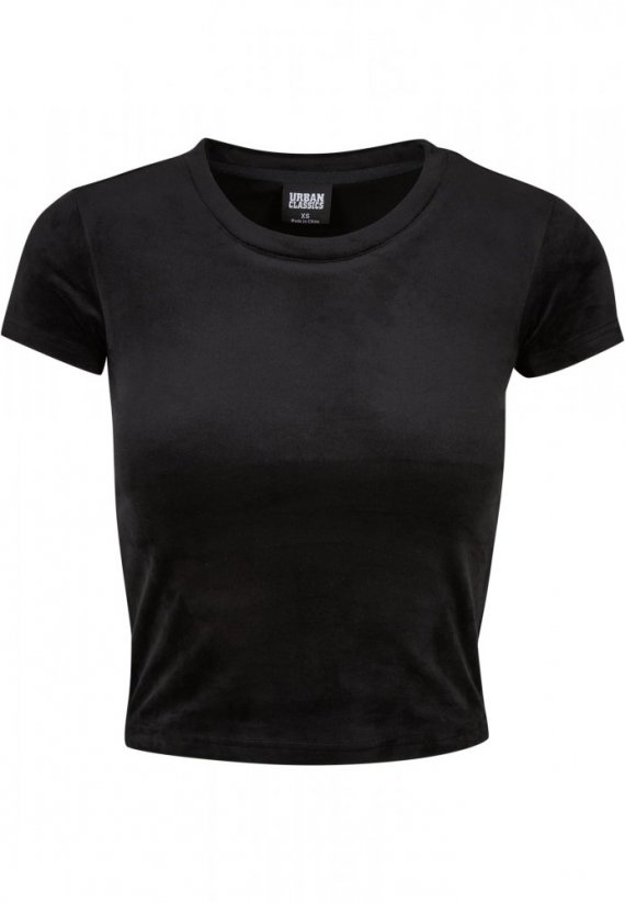 T-shirt damski Urban Classics Velvet - czarny